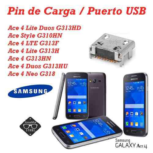 3 Pin De Carga Samsung Ace4 G313 S6810 Galaxy Fame/ G130e G