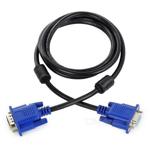 Cable Vga Monitor Pc Macho 1.5m Doble Filtro 100% Cobre Hq