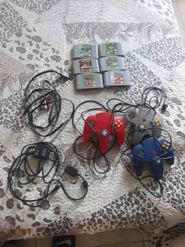 Combo De Controles 64 Juegos Y Cables