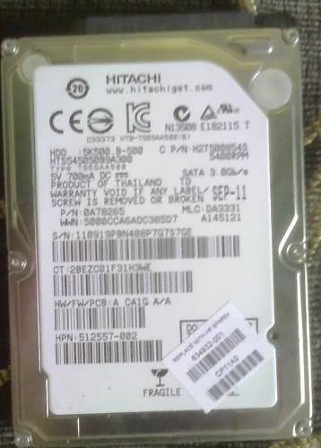 Disco Duro De Lapto 500 Gb Hitachi