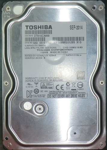 Disco Duro Toshiba De 500gb Sata 6.0 Gb/s