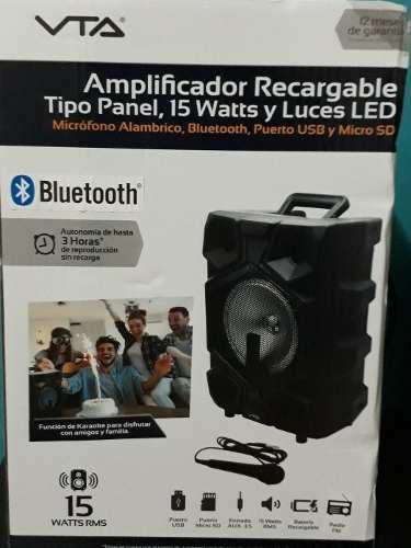 Corneta Amplificada Recargable Portatil Bluetooth Vta