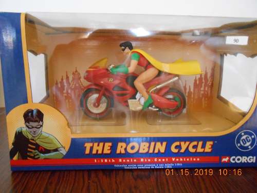 Moto De Robin Die Cast, Marca Corgi, Escala 1:16