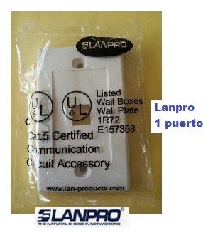 Faceplate Lanpro, 1 Puerto, Blanco Lp-317av1wh