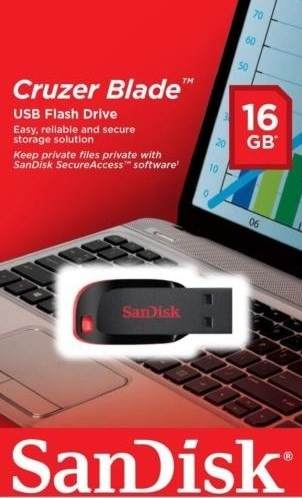 Pendrive 16gb Sandisk Cruzer Blade