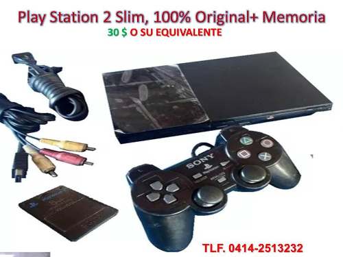 Play Station 2 Slim, 100% Original+ Memoria