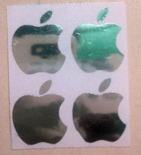 Calcomania Sticker Cromado Apple Mac Calcomanias iPhone
