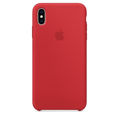 Forro Original Apple Silicon iPhone Xs Max Rojo