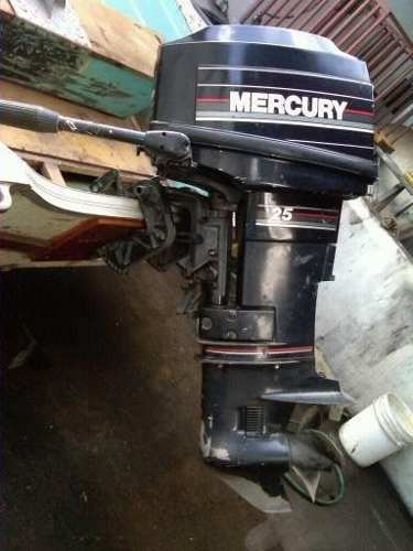 Motor Mercury 25 Hp Pata Corta Con Bote 14 Pies Aluminio