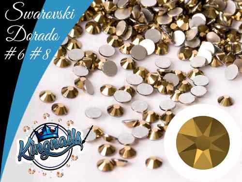 Paquete  Piedras Swarovski Dorado #6 (2mm) Kingnails