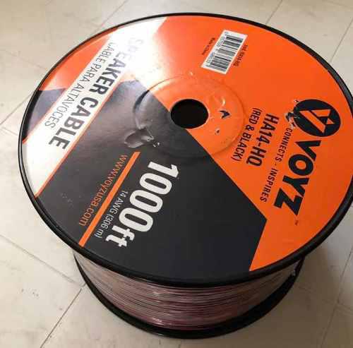 Cable Audio Corneta 2x14 Rojo Negro Voyz Rollo 306metros