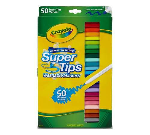 Crayola 50 Marcadores Lavables Super Tips Para Niños