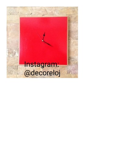 Reloj De Pared Minimalista Rojo