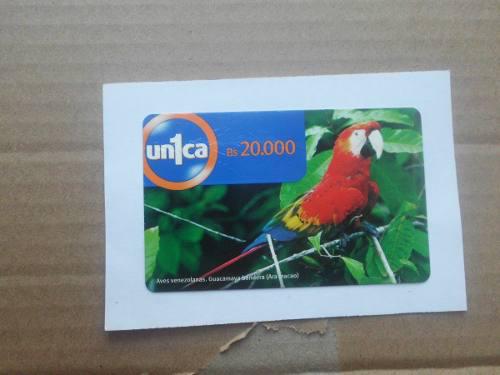 Tarjeta Guacamaya De Unica De Coleccion Dificil Usada