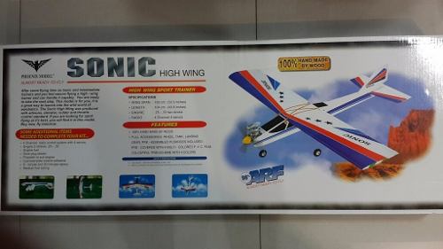 Avion Rc Aeromodelismo Sonic Ala Alta  Arf (nuevo) 70$