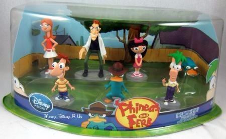 Disney Store Phineas And Ferb Figurine Playset
