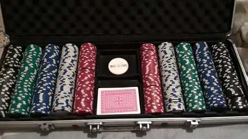 Oferta Poker Set 500 Fichas. 1 Juego Cartas. Maletin Metal