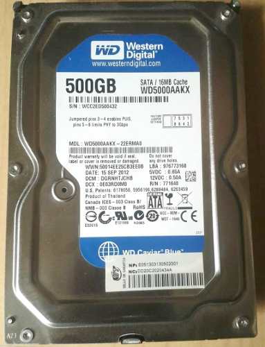 Disco Duro Wd 500gb Sata 16mb Cache