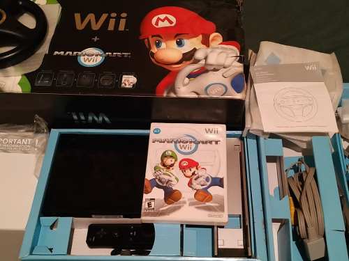 Nintendo Wii Con Volante Nunchuk Juego Kart Sin Detalle*60tr