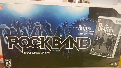 Rock Band Wii The Beatles Guitarra Y Bateria 350 Verdes