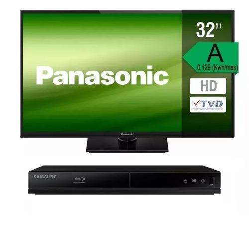 Televisor Led Panasonic 32 Viera 32a400 + Blu-ray Samsung