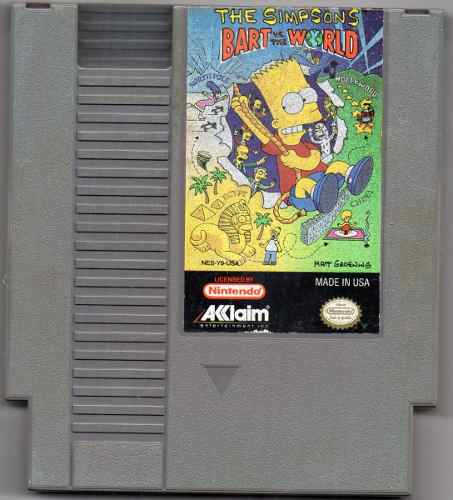 The Simpson Bart Vs The World. Nintendo Nes. Original Usado.