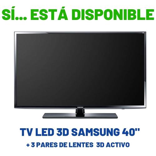 Tv Led Samsung 3d 40 Pulgadas + 3 Pares De Lentes 3d Activo