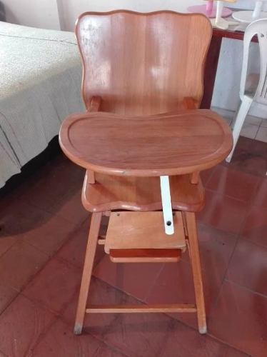 Silla Comedor Para Bebe De Madera Como Nueva