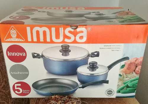 Juego De Ollas Imusa Antidherente 5 Piezas (60$)