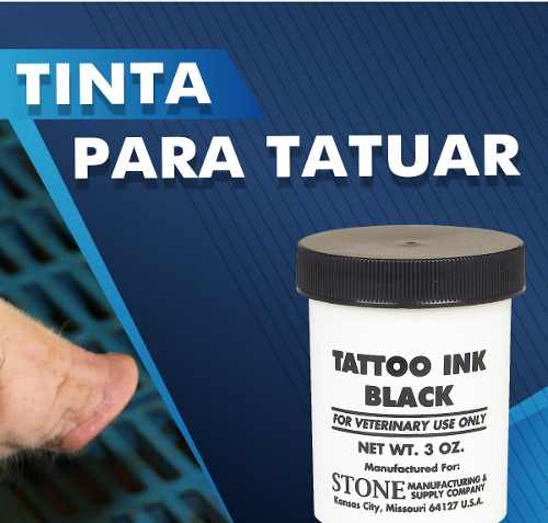 Tinta Negra Para Tatuar Ganado Animales Tarro