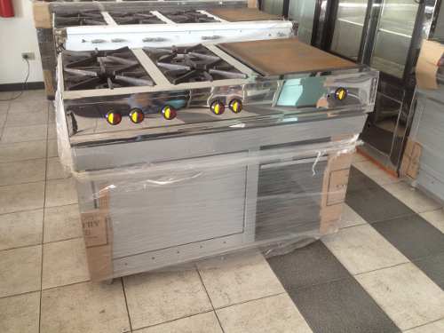 Cocina Industrial 4 Hornillas Plancha Y Horno