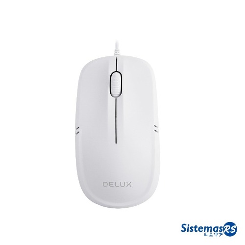 Mouse Delux Optico M136 Usb Alambrico dpi Blanco