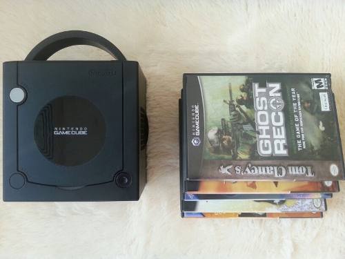 Nintendo Gamecube Negro Con 5 Juegos Originales