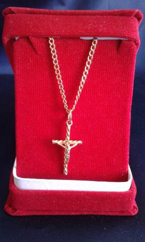 Cadena Oro Solido Con Cristo 18 Kt. 56 Cm. Precio P/gramo