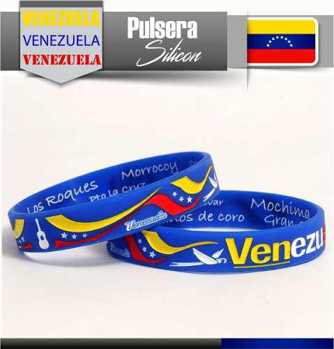 Pulsera Silicon Venezuela Tricolor Importada (3 Unidades)