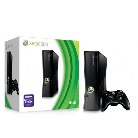 Xbox 360 Slim 4gb + 2 Controles + Kinect + Dd 320 Gb + Juego