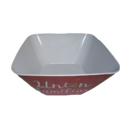 Bowl Cuadrado Navidad Melamina 10.