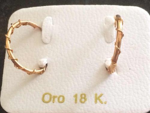 Argollas Medianas De Oro 18k Entorchada, Dije, Engaste