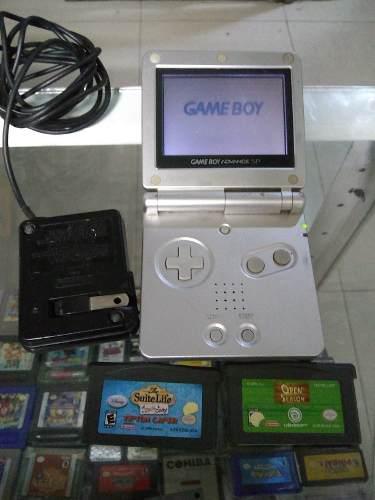 Consola Nintendo Gameboy Advanced Sp + 2 Juegos Usada