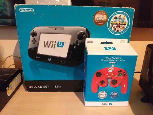 Nintendo Wii U 32gb Black + Control Rojo Adicional 120
