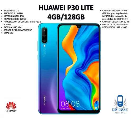 Telefono Celular Huawei P30 Lite 4gb/128gb Android Oreo