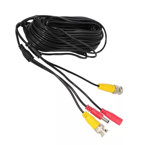 Cable Camara Video Corriente 18 Mts Bnc Plug 12v 18 Metros