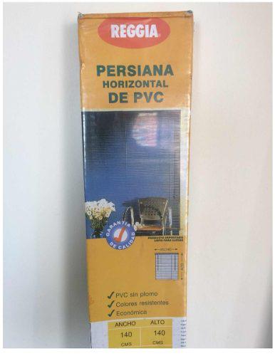 Persiana Horizontal De Pvc Reggia 140x140 Color Vainilla