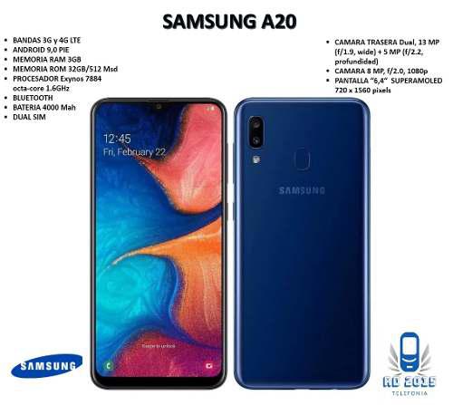 Telefono Celular Samsung A20 3gb/32gb Android 9.0