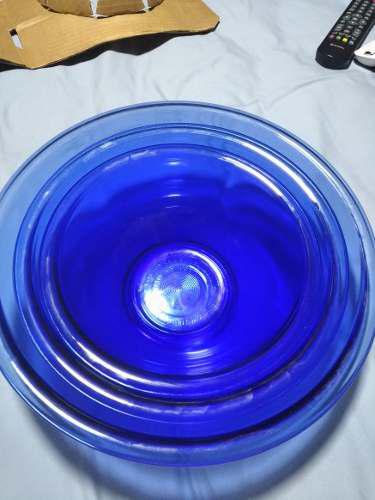 Bowl Tazones Envases Pyrex Azul Nuevos 1,5