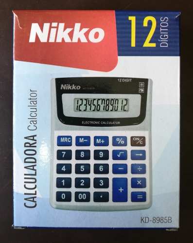 Calculadora Nikko 12 Digitos Kd-b Mayor Y Detal