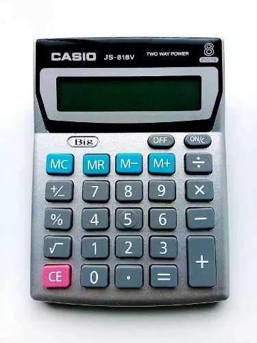 Calculadora Original Casio Js 818v 8 Digitos Solar Oficina