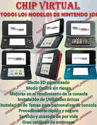 Chip Virtual Consola 3ds 2ds New Versión 11.8 11.10 Ntrboot