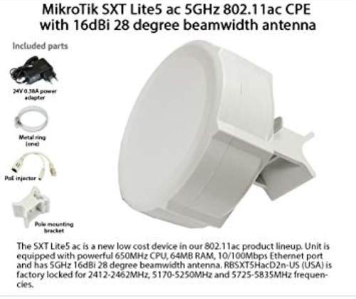 Mikrotik Sxt Lite 5 Ac. Version Internacional