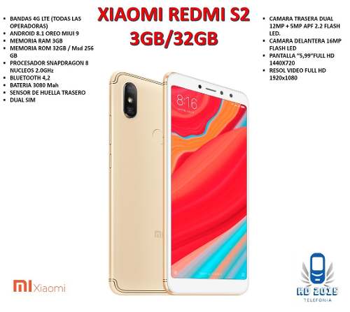 Telefono Xiaomi Redmi S2 3gb Ram/32gb Interna Android Oem